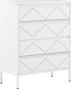 Kommode Weis 4 Schubladen Matana