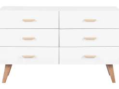 Kommode Weis 6 Schubladen Newark Ii