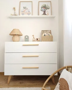 Kommode Weis 3 Schubladen Salem