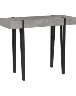 Konsolentisch Betonoptik Grau / Schwarz Adena