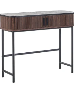 Konsolentisch Dunkler Holzfarbton / Schwarz 100 X 35 Cm Jose