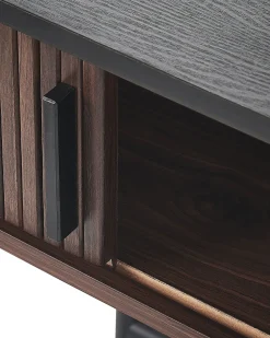 Konsolentisch Dunkler Holzfarbton / Schwarz 100 X 35 Cm Jose