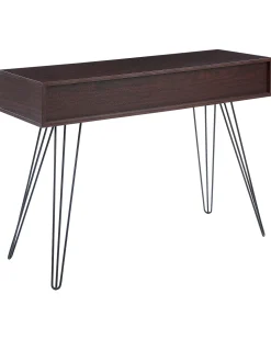 Konsolentisch Dunkler Holzfarbton / Schwarz 3 Schubladen Malsala