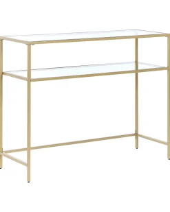 Konsolentisch Glas Gold 2 Facher Aline