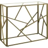 Konsolentisch Glas Gold Orland