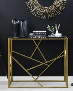 Konsolentisch Glas Gold Orland