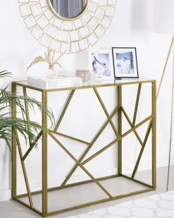Konsolentisch Glas Gold Orland