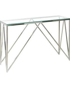 Konsolentisch Glas Transparent / Silber Weso