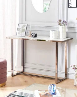 Konsolentisch Marmor Optik Weis / Silber Plano