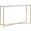 Konsolentisch Marmor Optik Weis / Gold Royse