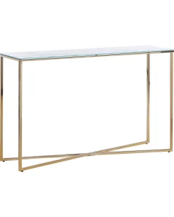 Konsolentisch Marmor Optik Weis / Gold Royse