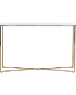 Konsolentisch Marmor Optik Weis / Gold Royse