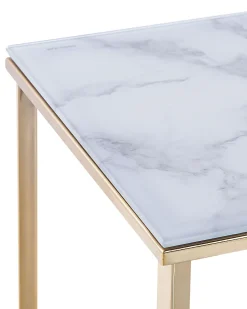 Konsolentisch Marmor Optik Weis / Gold Royse