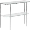 Konsolentisch Marmor Optik Weis / Silber Calvert