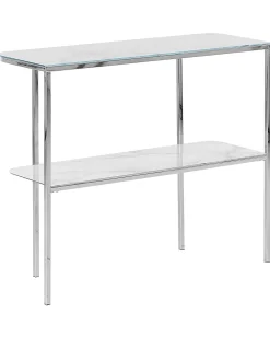 Konsolentisch Marmor Optik Weis / Silber Calvert