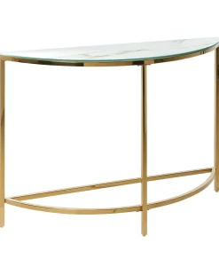 Konsolentisch Marmor Optik Weis / Gold Orita