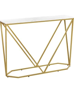 Konsolentisch Marmoroptik Weis / Gold Hazen