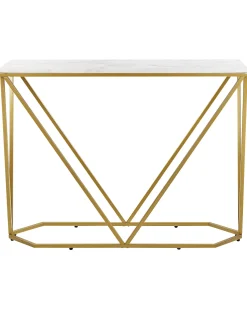 Konsolentisch Marmoroptik Weis / Gold Hazen