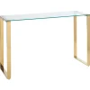 Konsolentisch Mit Glasplatte Gold Tilon