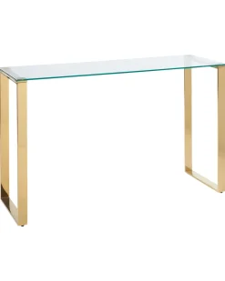 Konsolentisch Mit Glasplatte Gold Tilon