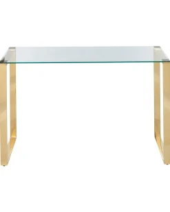 Konsolentisch Mit Glasplatte Gold Tilon