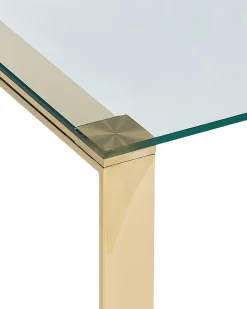 Konsolentisch Mit Glasplatte Gold Tilon