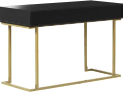 Konsolentisch Schwarz / Gold 2 Schubladen Westport