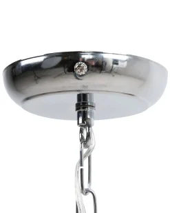 Kronleuchter Metall / Acrylglas Silber Kristall-Optik 3-Flammig Rivil