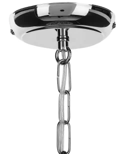 Kronleuchter Metall / Acrylglas Silber Kristall-Optik 1-Flammig Entwash