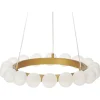Kronleuchter Metall Gold / Weis 18-Flammig Georges
