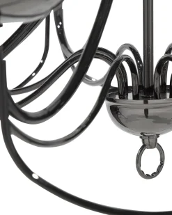 Kronleuchter Metall Schwarz 8-Flammig Teesta