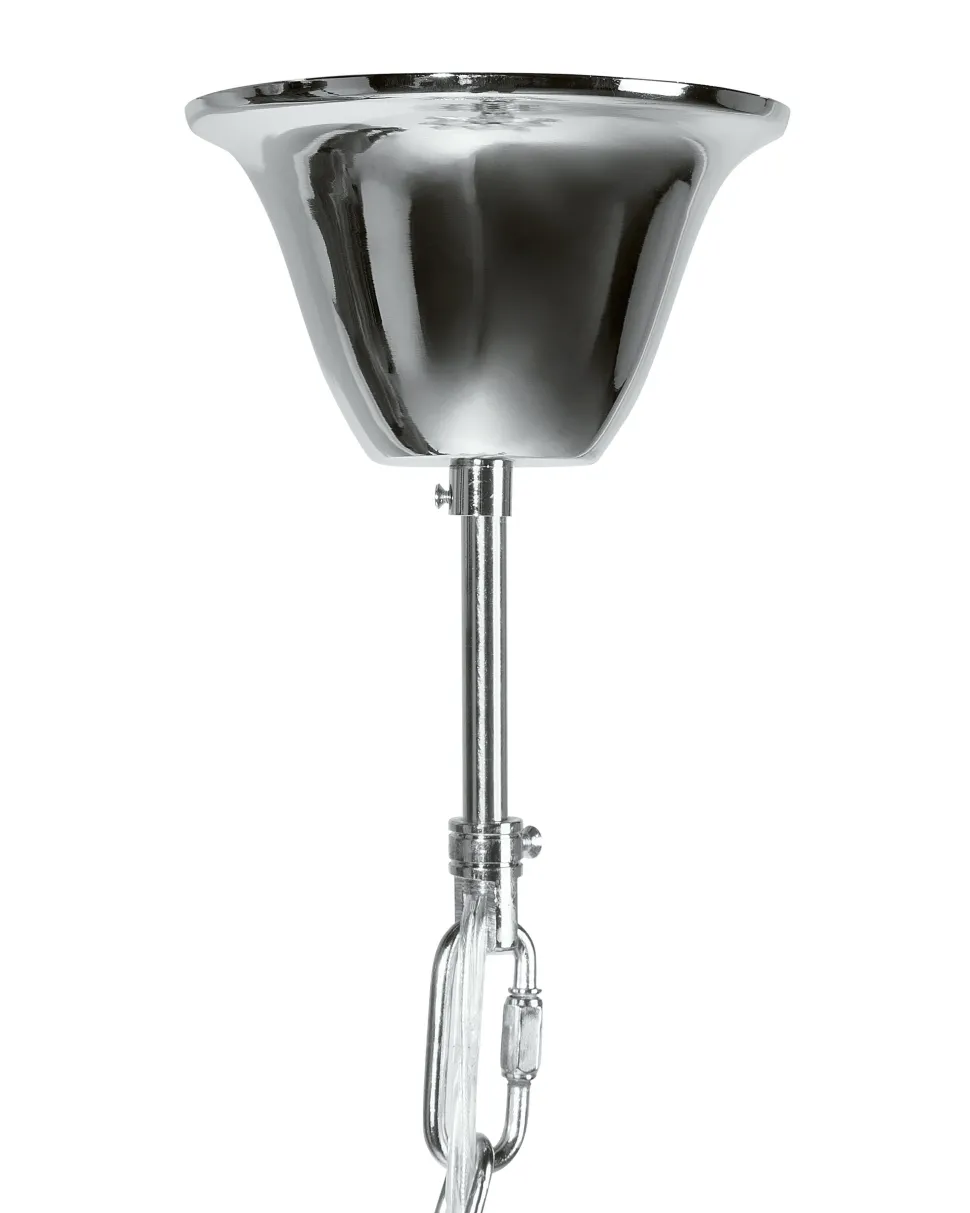 Kronleuchter Metall Silber 6-Flammig Mucone