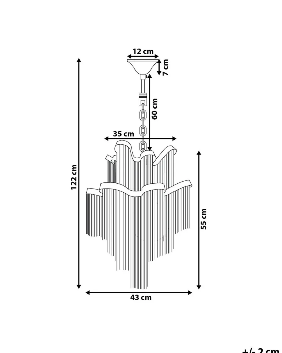 Kronleuchter Metall Silber 6-Flammig Mucone