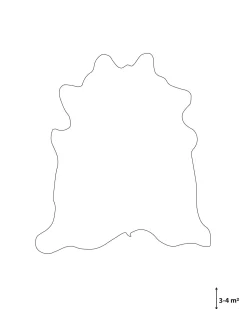 Kuhfell Braun 3-4 M² Nasqu