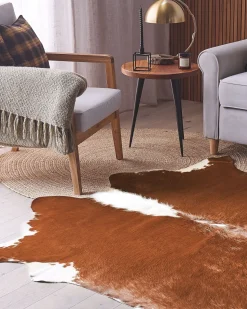 Kuhfell Weis / Braun 3-4 M² Nasqu