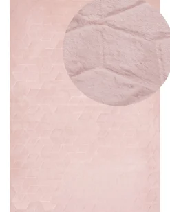 Kunstfellteppich Kaninchen Rosa 160 X 230 Cm Shaggy Thatta