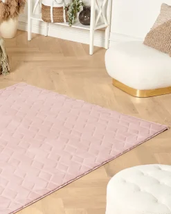 Kunstfellteppich Kaninchen Rosa 160 X 230 Cm Shaggy Thatta