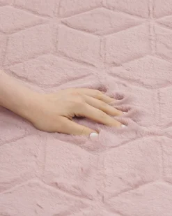 Kunstfellteppich Kaninchen Rosa 160 X 230 Cm Shaggy Thatta