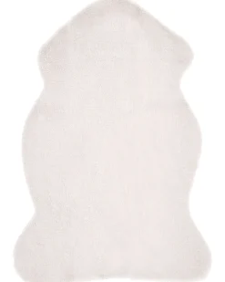 Kunstfell-Teppich Kaninchen Weis 90 Cm Undara