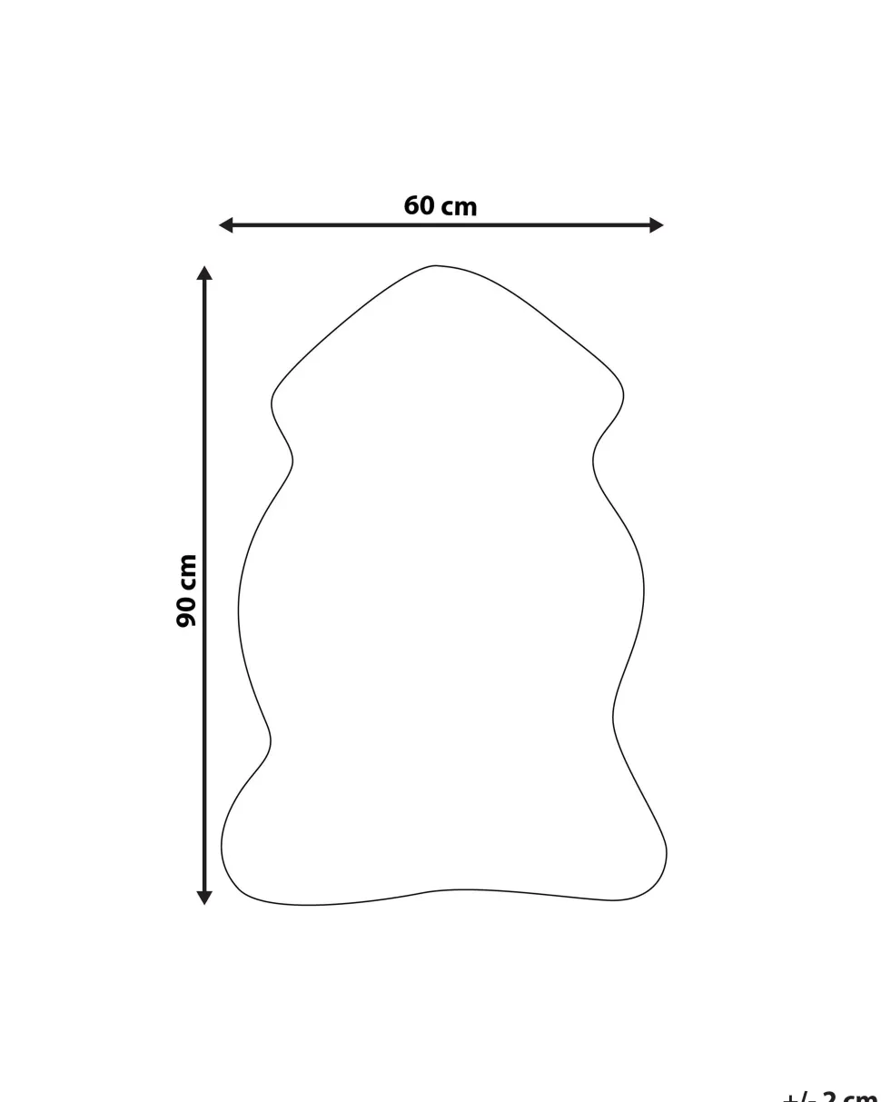 Kunstfell-Teppich Kaninchen Weis 90 Cm Undara