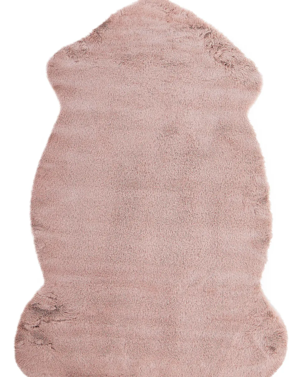Kunstfell-Teppich Kaninchen Rosa 90 Cm Undara