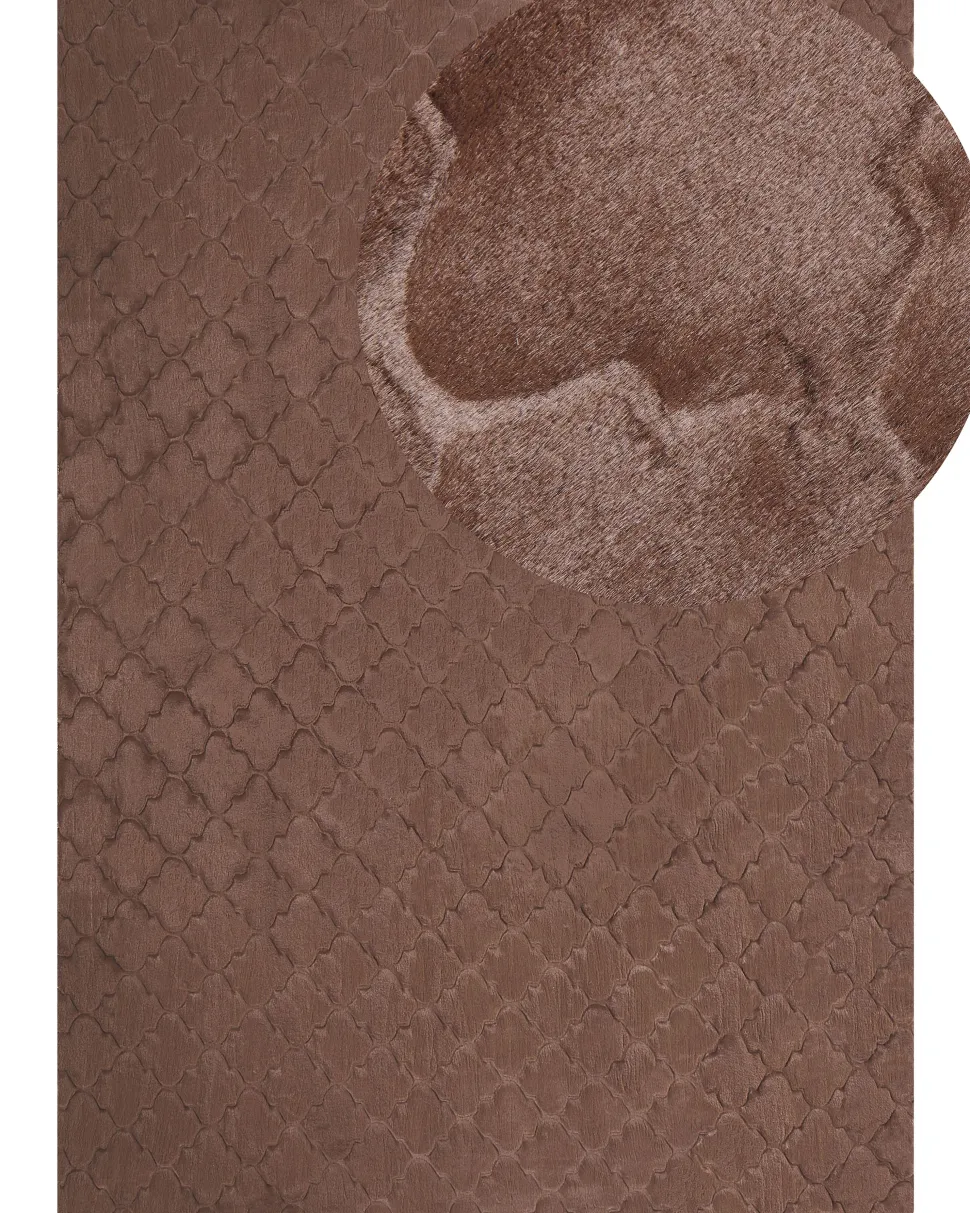 Kunstfellteppich Kaninchen Braun 160 X 230 Cm Shaggy Gharo