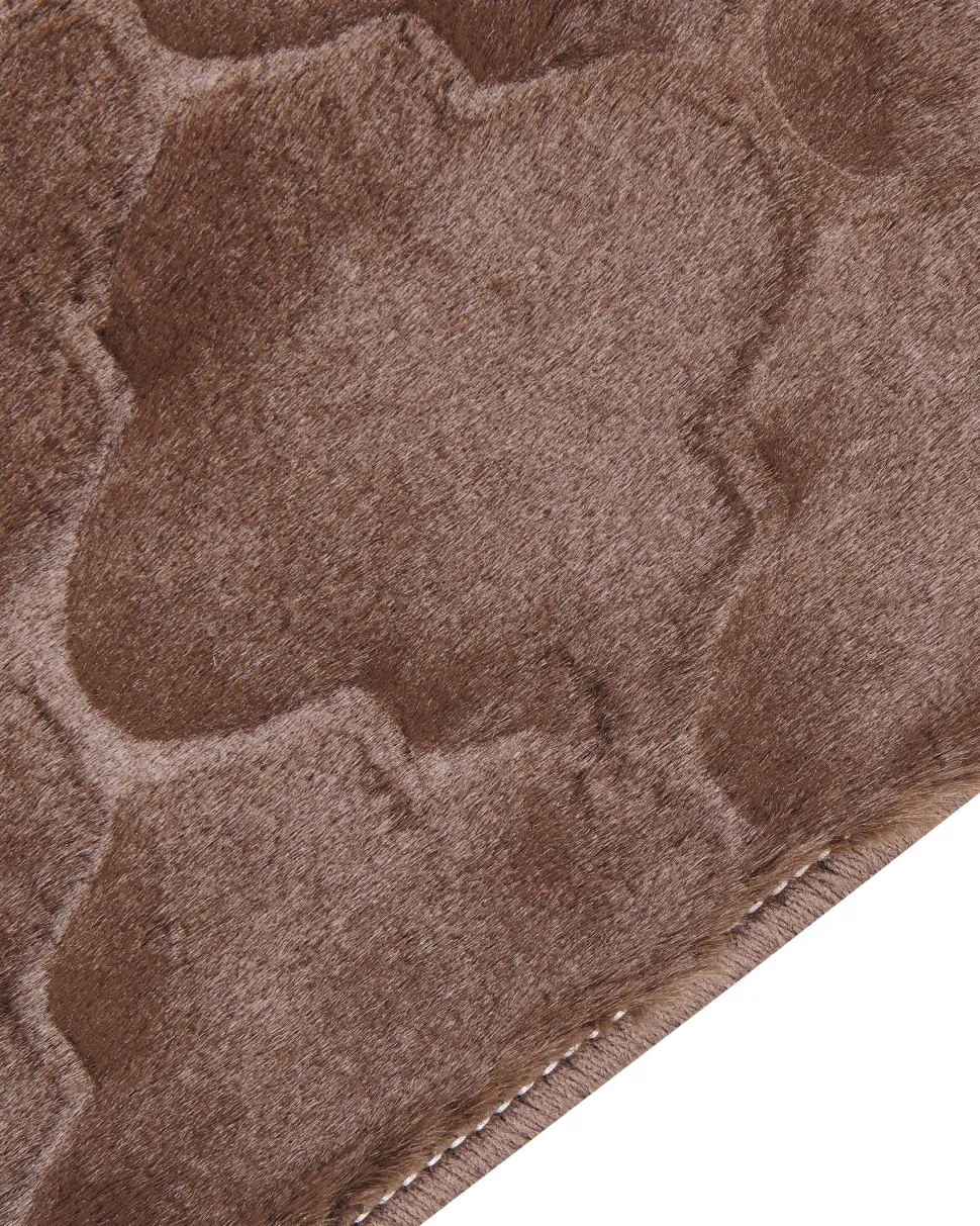 Kunstfellteppich Kaninchen Braun 160 X 230 Cm Shaggy Gharo