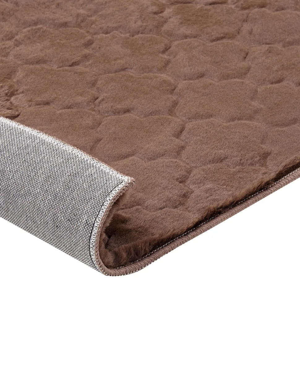 Kunstfellteppich Kaninchen Braun 160 X 230 Cm Shaggy Gharo