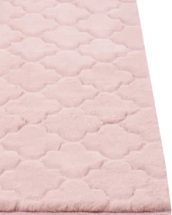 Kunstfellteppich Kaninchen Rosa 160 X 230 Cm Shaggy Gharo