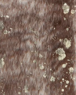 Kunstfell-Teppich Kuh Braun / Beige Mit Goldenen Sprenkeln 150 X 200 Cm Bogong