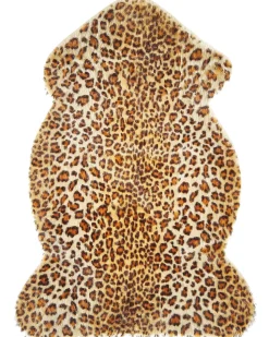Kunstfell-Teppich Leopard Braun 90 Cm Nambung