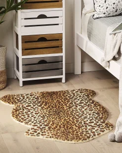 Kunstfell-Teppich Leopard Braun 90 Cm Nambung
