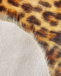 Kunstfell-Teppich Leopard Braun 90 Cm Nambung