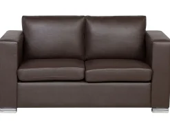 Leather Living Room Set Brown Helsinki